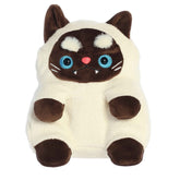 Sherlock kitty plush from MewMews, tan fur with bright blue eyes, detective charm, comes with personality booklet!